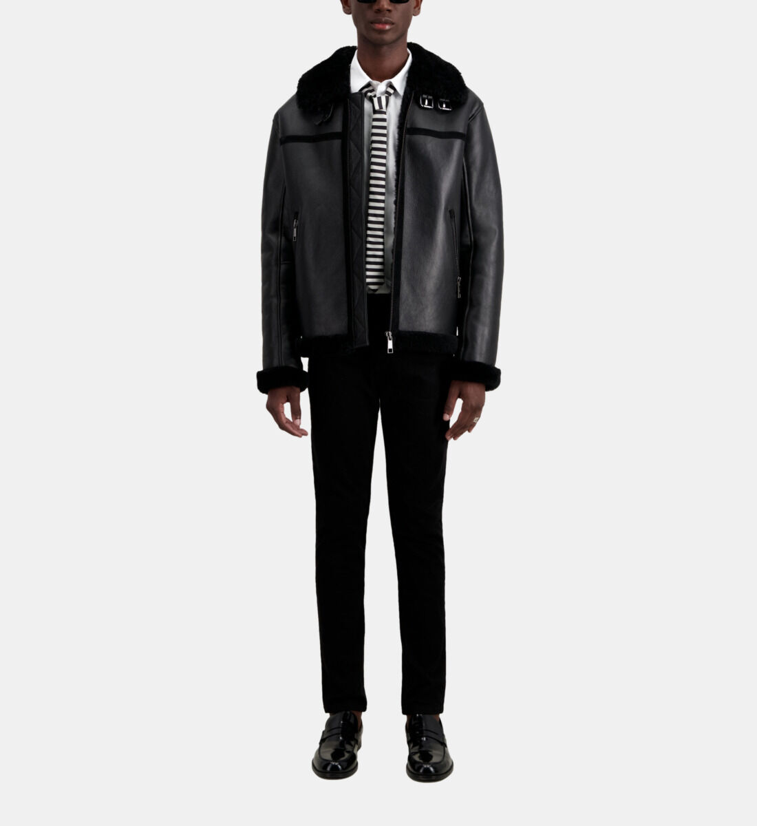 Kooples hot sale shearling jacket