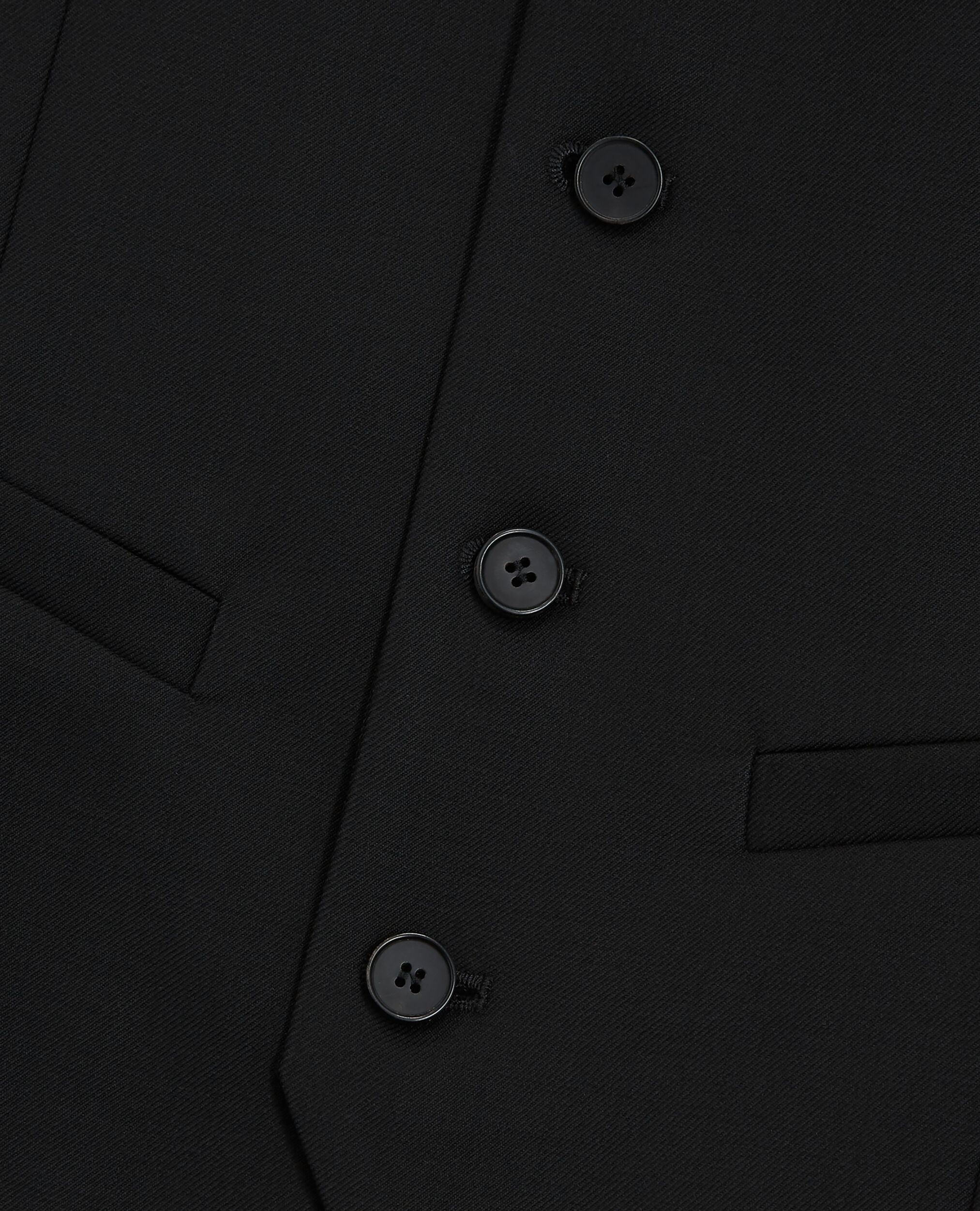 Schwarze Anzugweste aus Wolle, BLACK, hi-res image number null
