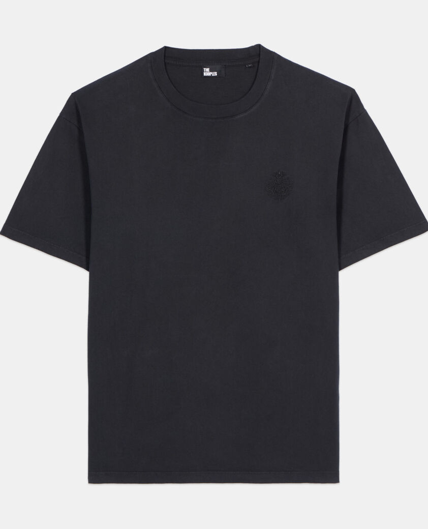 The Kooples HOMME BLACK WASHED t-shirt logo noir