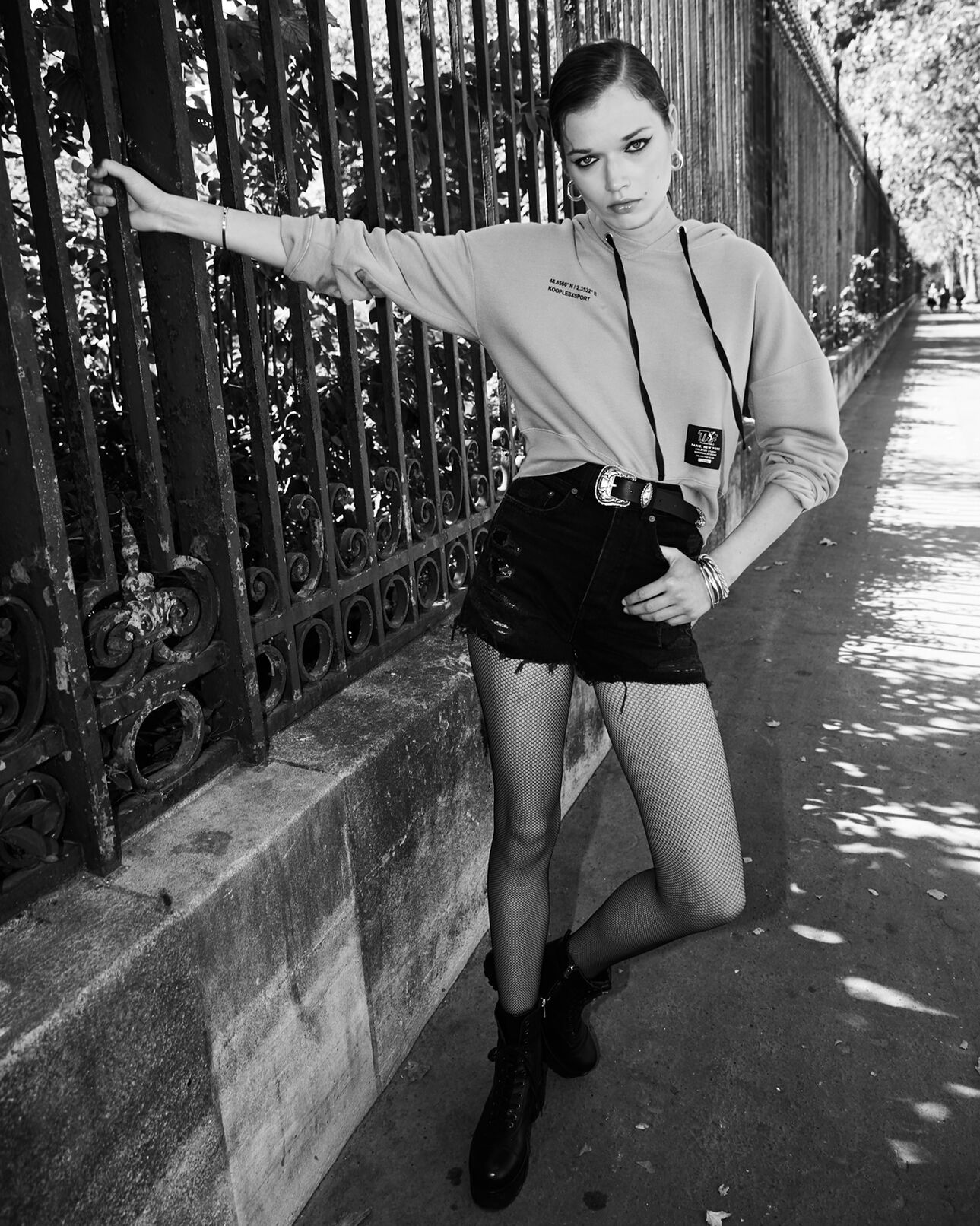 The Kooples FEMME BEIGE sweatshirt beige large capuche