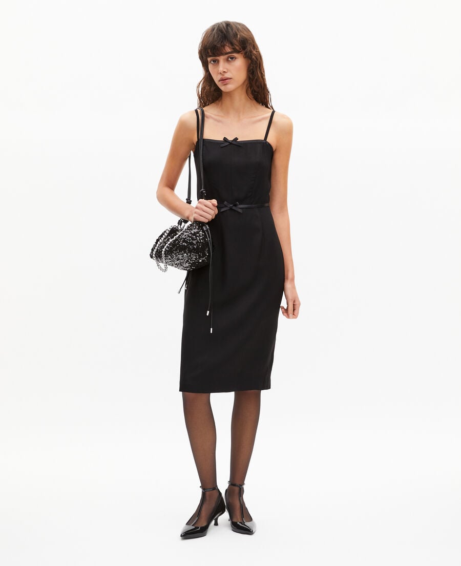 The Kooples F BLACK short dress with black bow detail