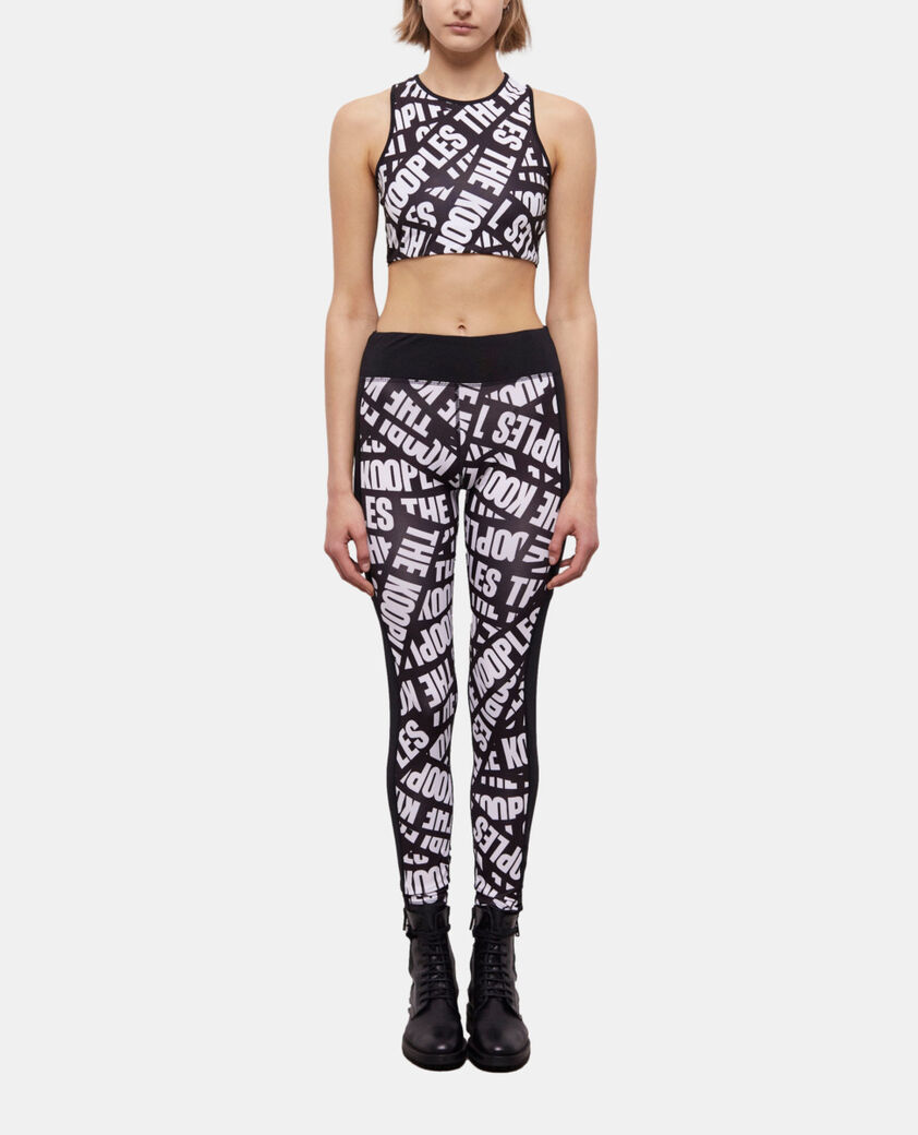 The Kooples FEMME BLACK / WHITE legging tape logo