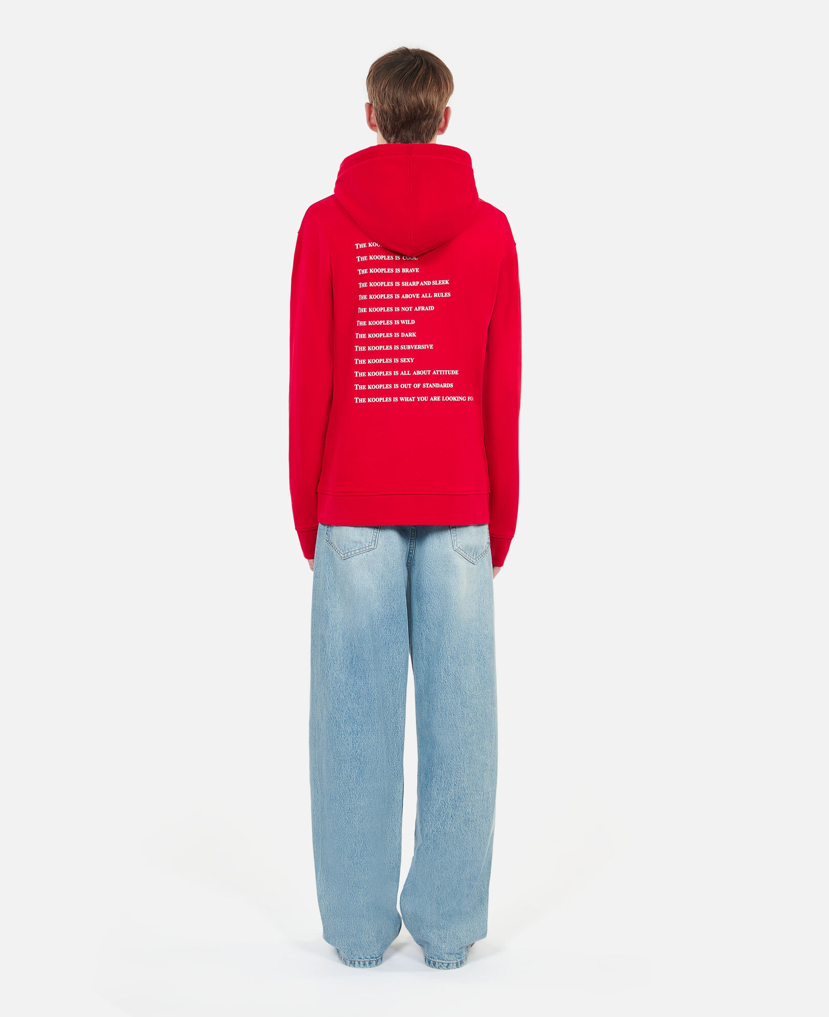 The Kooples HERREN RUBIS rotes kapuzensweatshirt „what is“