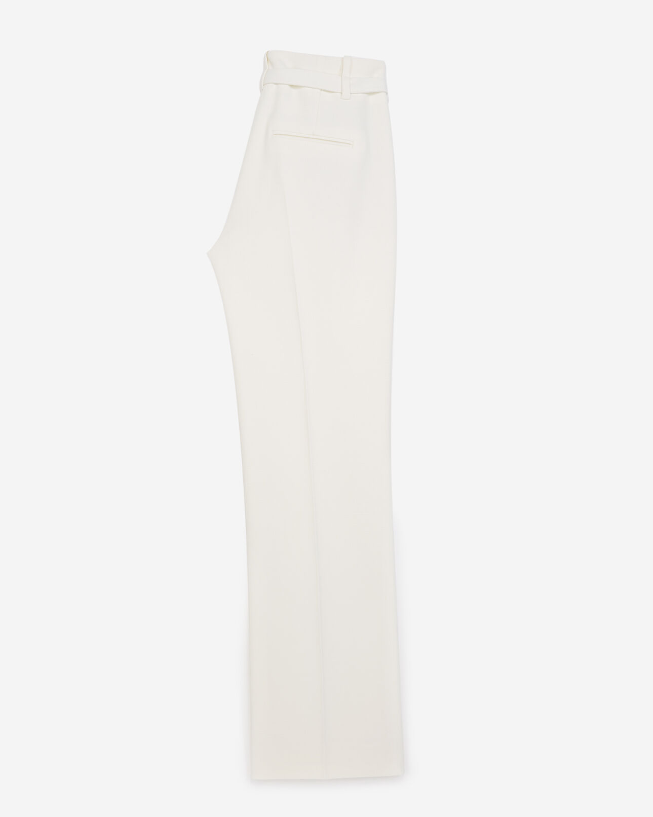 The Kooples WOMEN ECRU straight-cut ecru suit trousers with belt
