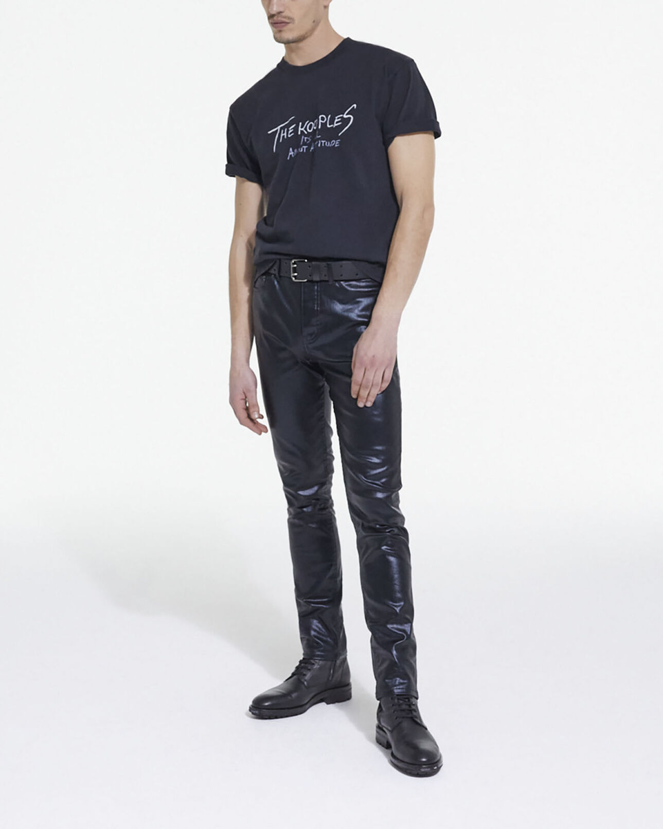 The Kooples MEN BLACK slim black jeans