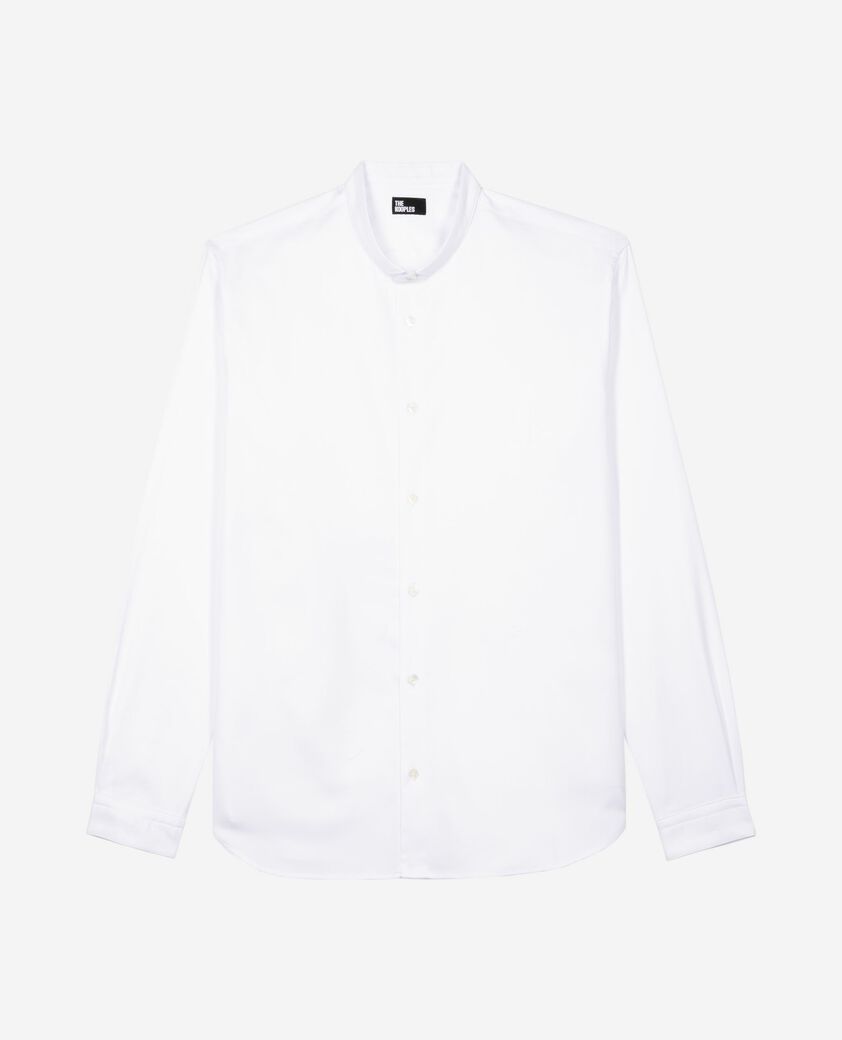 The Kooples HOMME WHITE chemise formelle col officier blanche