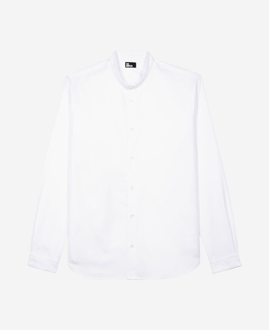 The Kooples HOMME WHITE chemise formelle col officier blanche