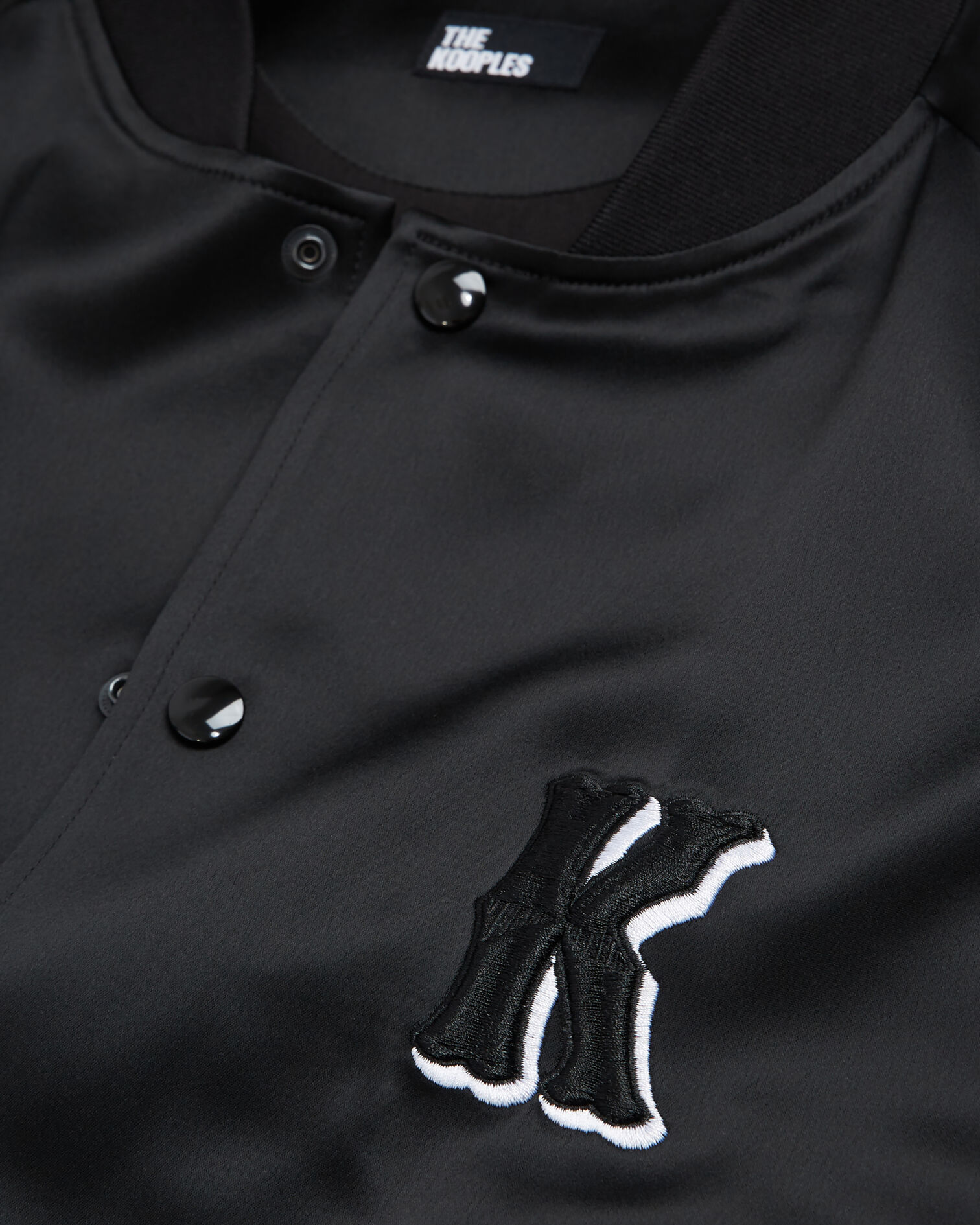 Blouson Teddy noir avec broderies Western, BLACK, hi-res image number null