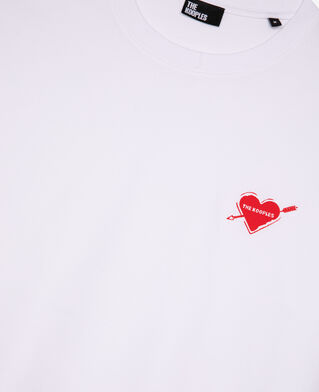 The Kooples H WHITE t-shirt with white heart flocking