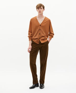 The Kooples MEN CAMEL camel wool cardigan