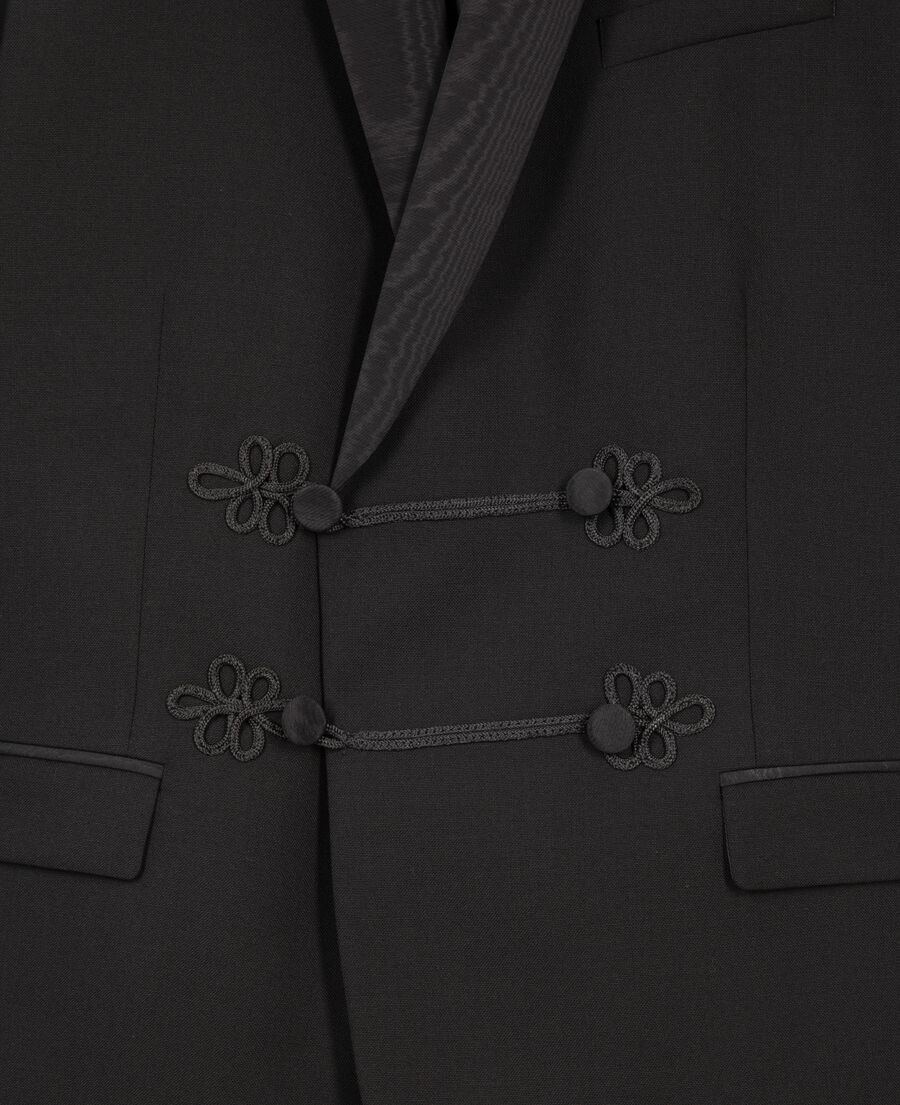 The Kooples MEN BLACK black wool tuxedo jacket