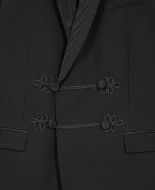 The Kooples MEN BLACK black wool tuxedo jacket