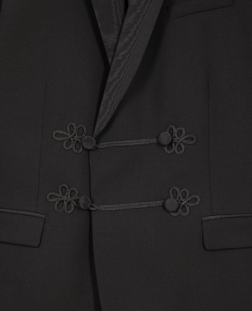 The Kooples HOMME BLACK veste de smoking en laine noire