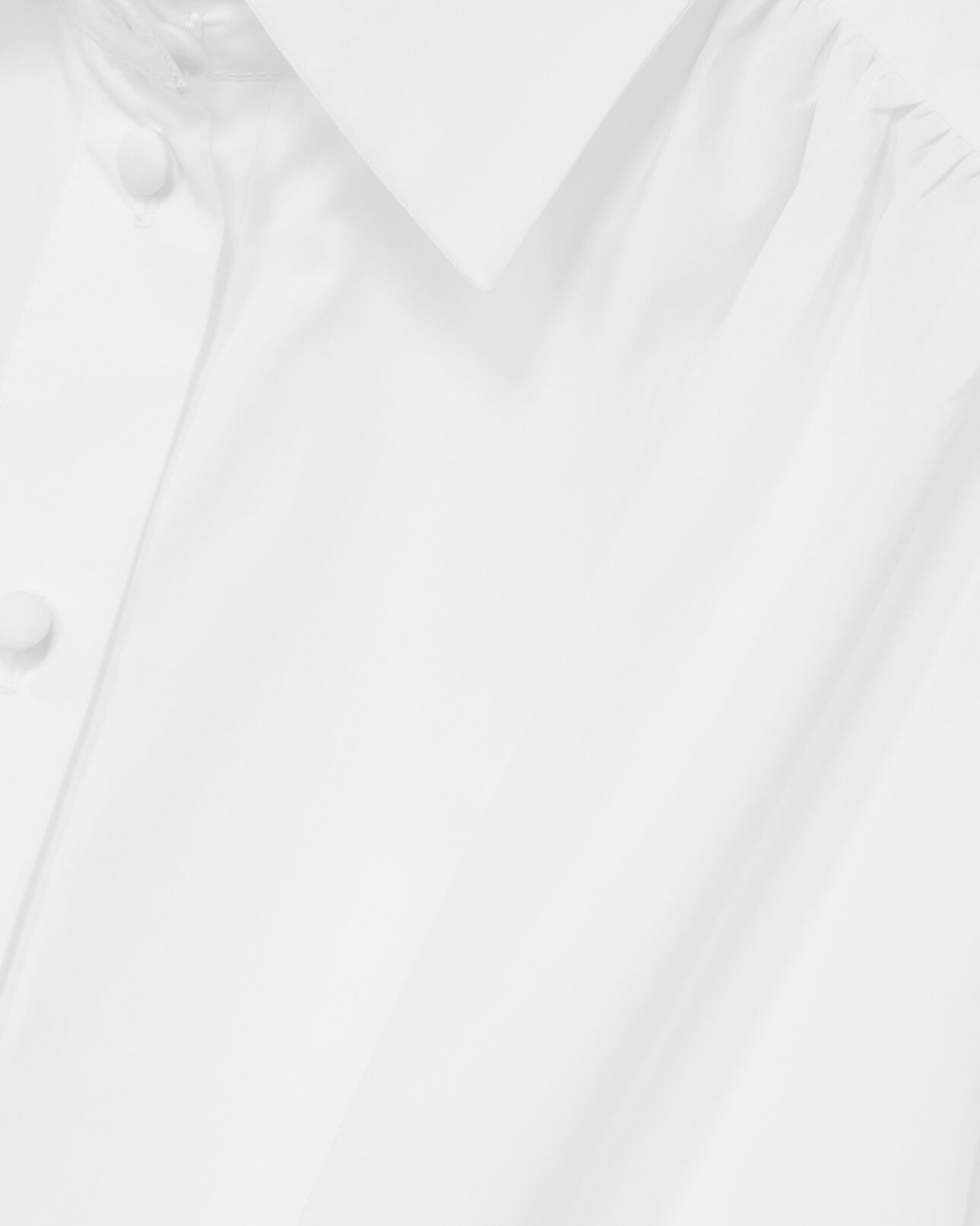 The Kooples FEMME WHITE chemise blanche fluide à plis épaule