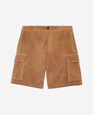 The Kooples MEN CAMEL camel suede shorts