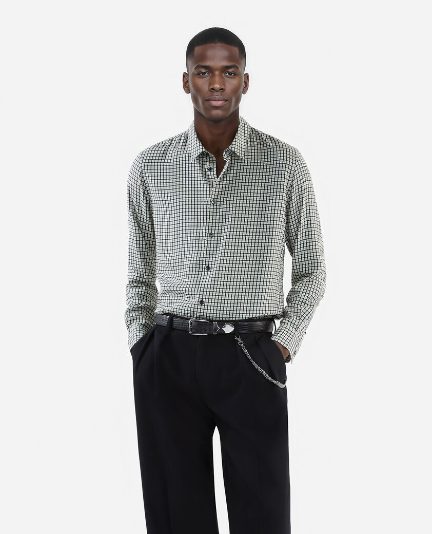 The Kooples MEN BLACK WHITE floral print shirt