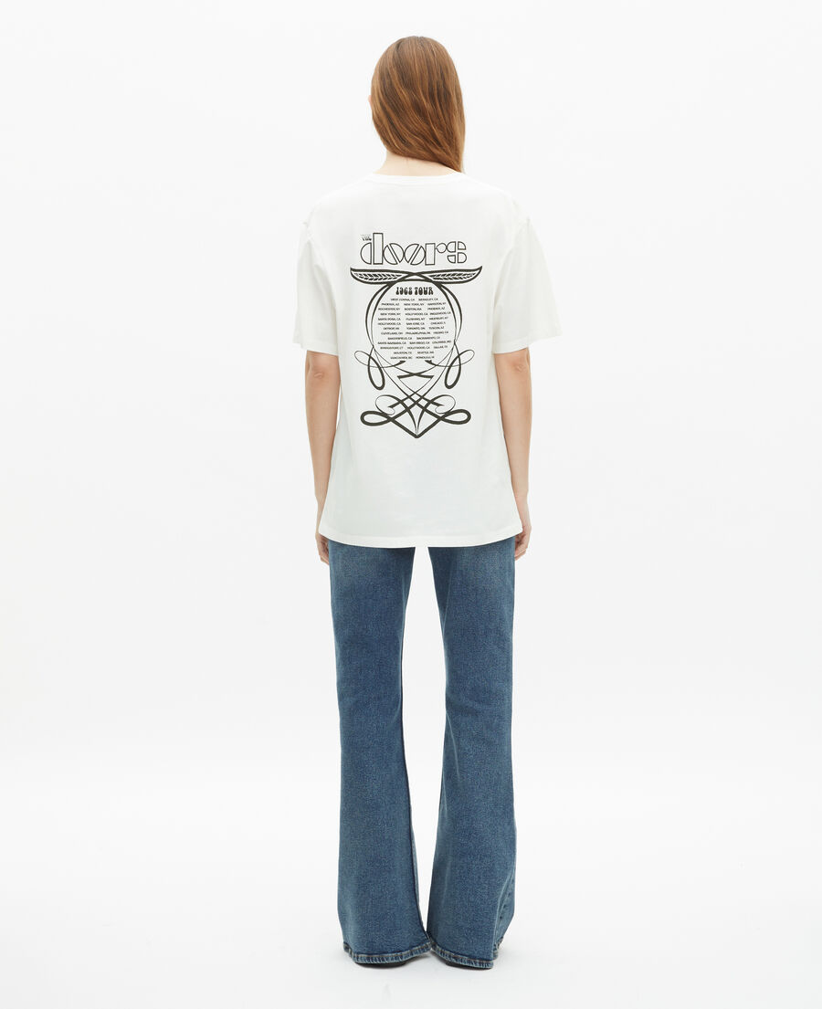 The Kooples MIXED ECRU mixed t-shirt the doors x the kooples ecru