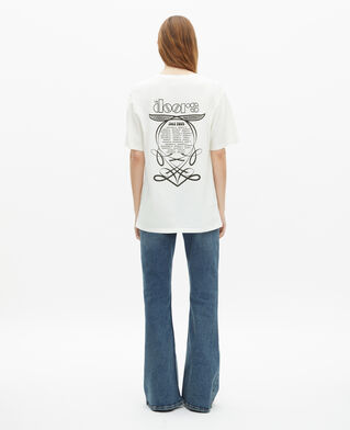 The Kooples MIXED ECRU mixed t-shirt the doors x the kooples ecru