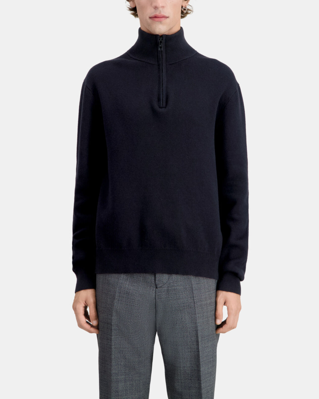 The Kooples HOMME BLACK pull noir avec logo debossé