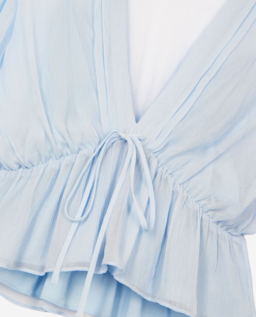 The Kooples F LIGHT BLUE blue ruffled blouse