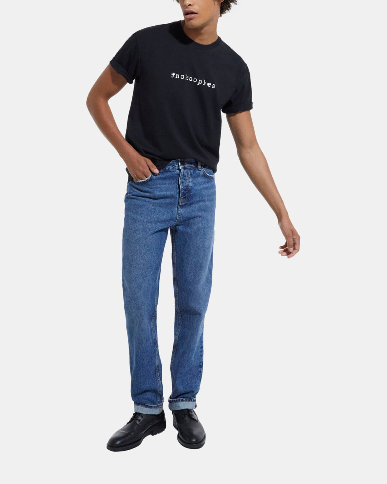 The Kooples MEN BLACK black #nokooplesnofuture logo t-shirt