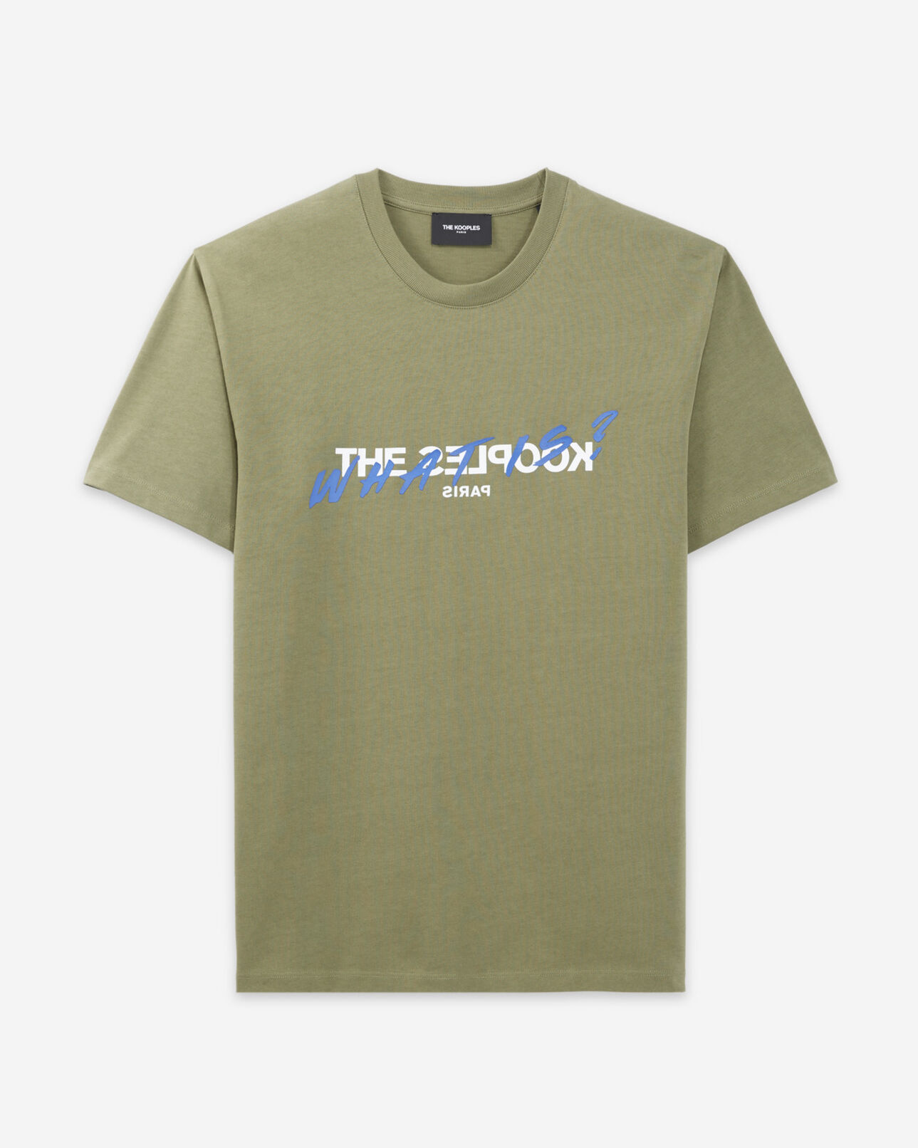 The Kooples HOMME KAKI t-shirt kaki coton imprimé what is