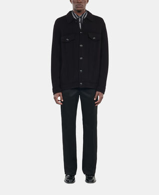 The Kooples HOMME BLACK cardigan en laine noire