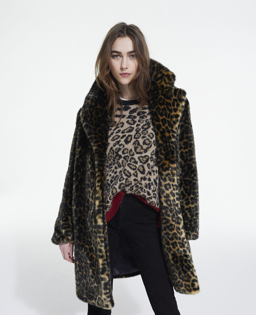 Leopard print faux fur coat | The Kooples