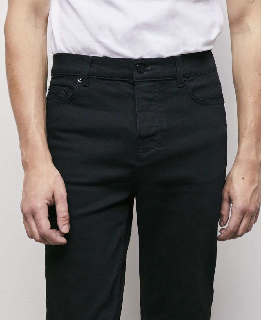 black slim-fit jeans