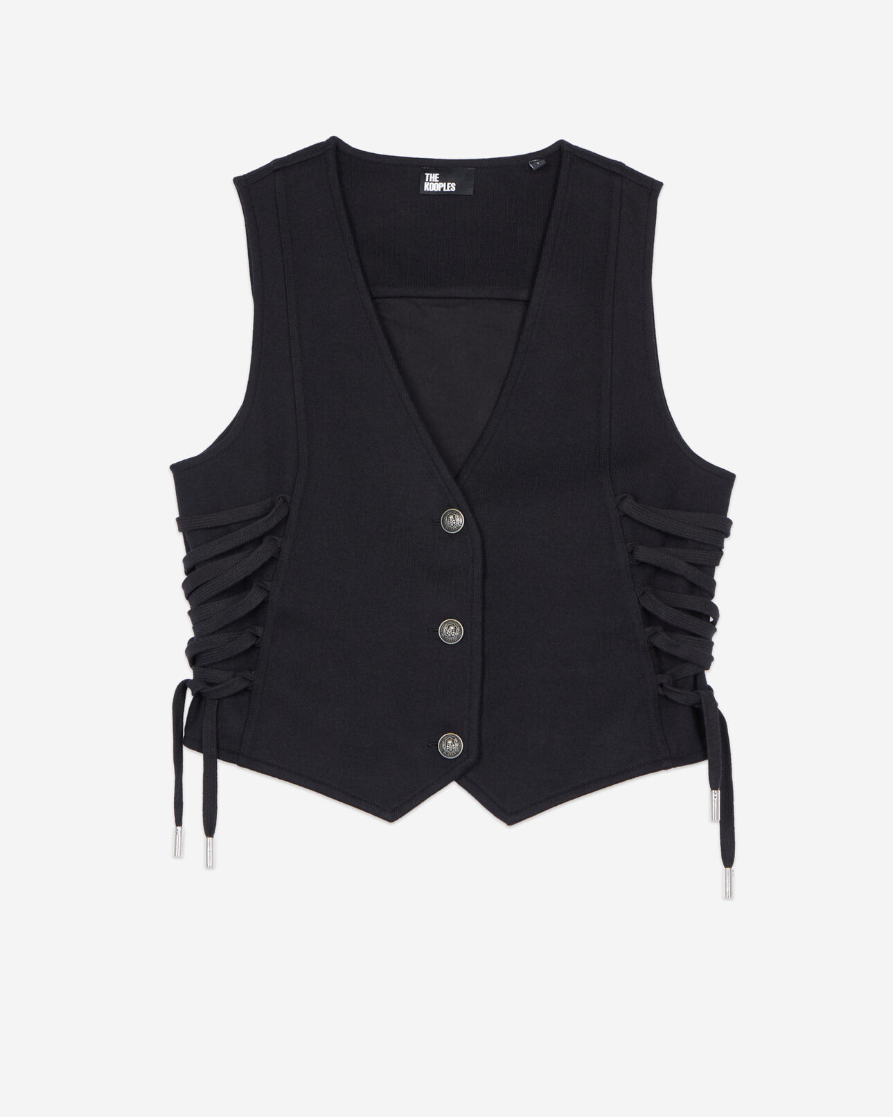 The Kooples F BLACK black waistcoat with lacing 