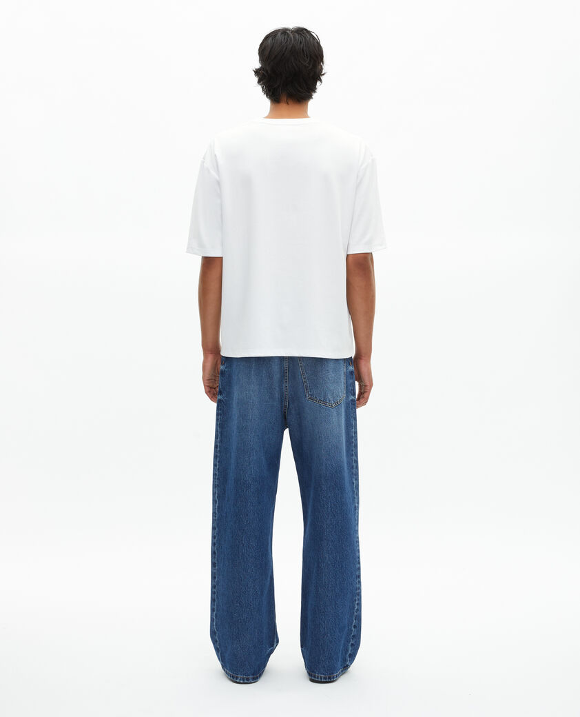 The Kooples H WHITE unisex loose plain white t-shirt