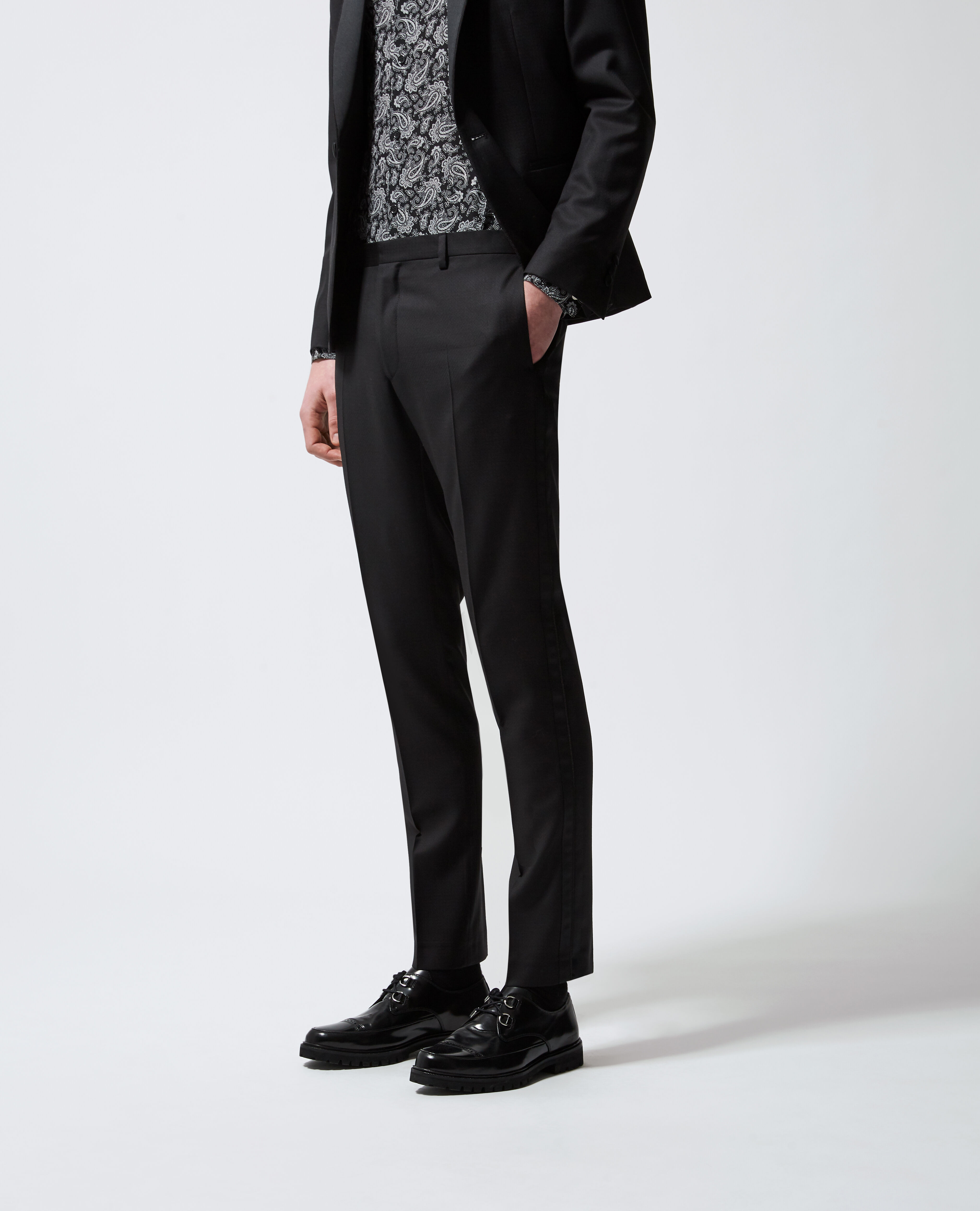 Pantalon de tailleur noir deals