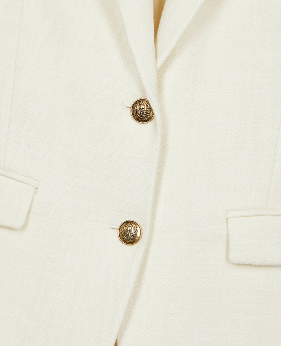 The Kooples WOMEN ECRU ecru suit jacket