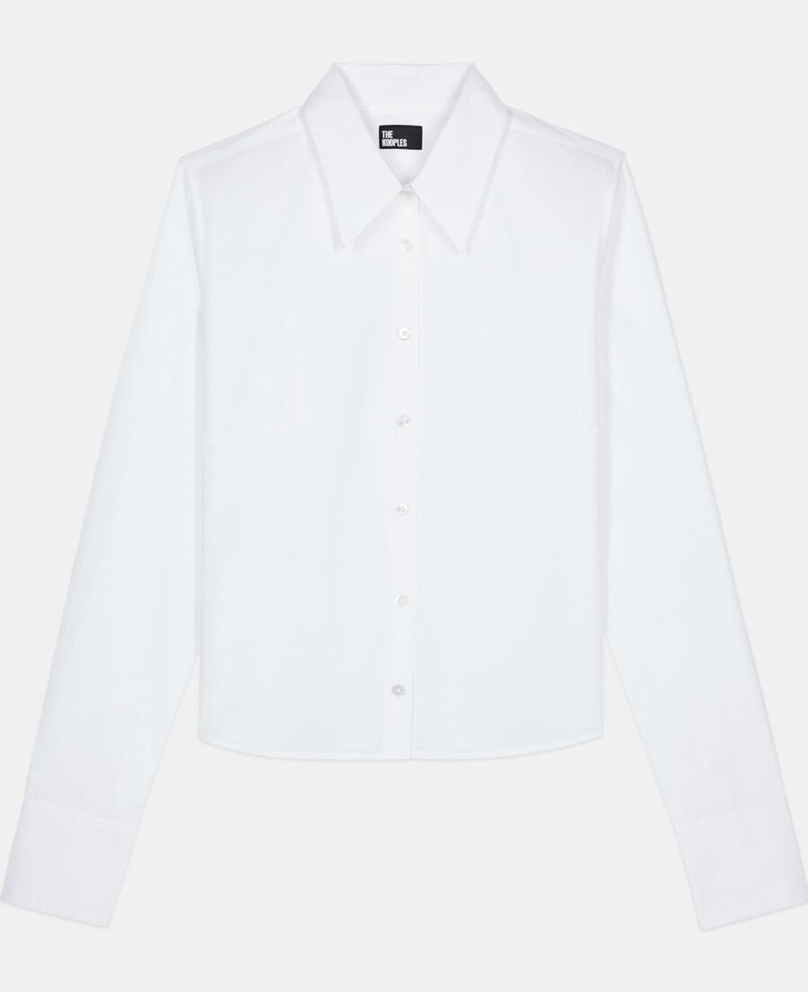 The Kooples WOMEN WHITE white poplin shirt