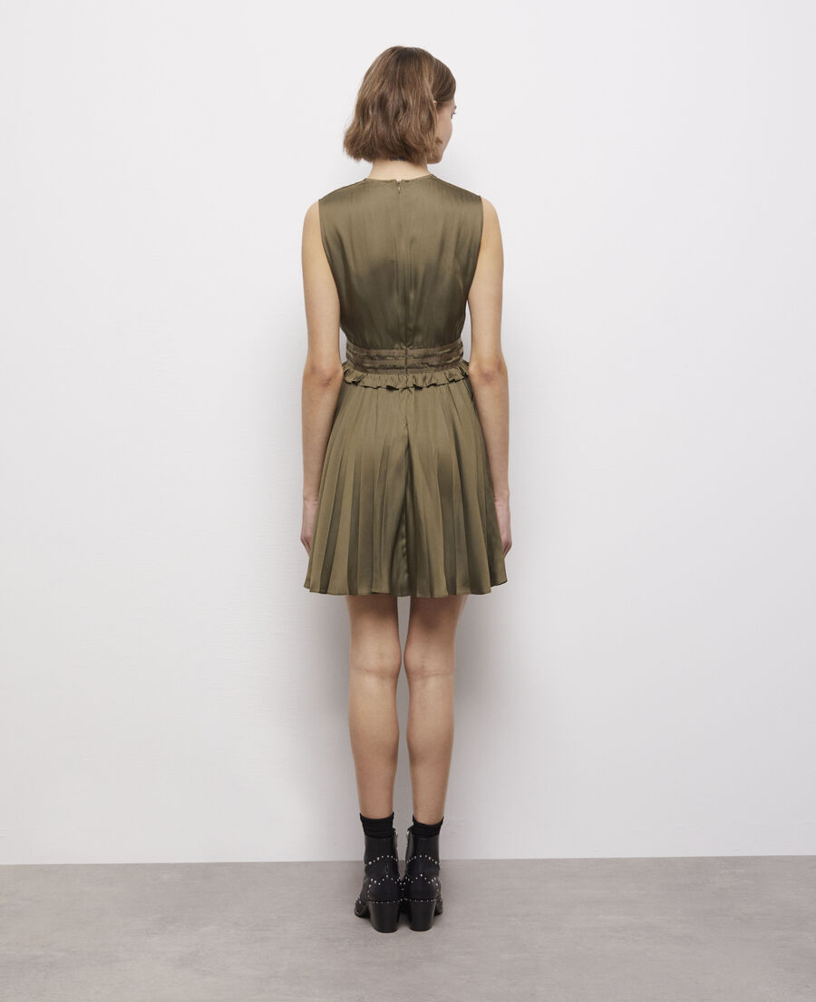 kurzes kleid in khaki