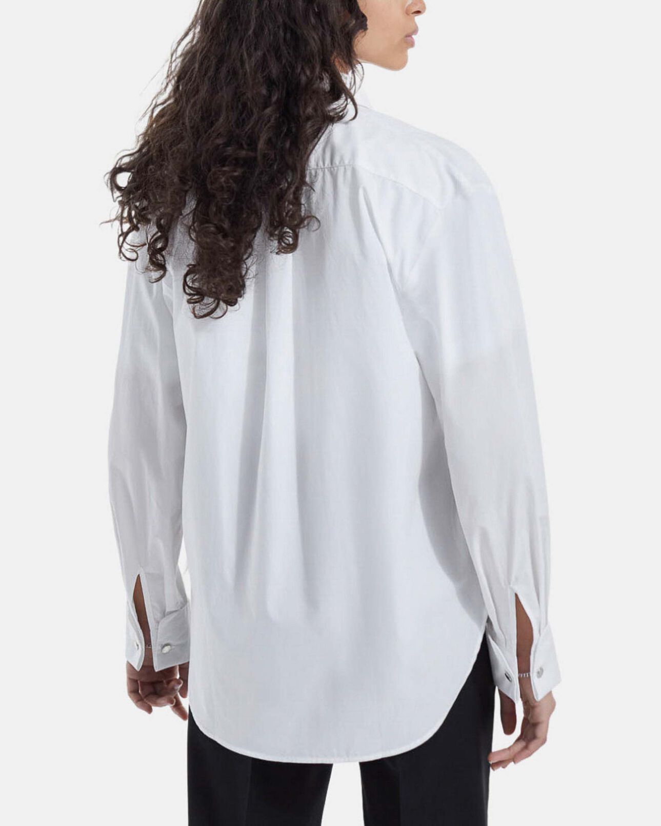 The Kooples FEMME WHITE chemise blanche loose à boutons-pression