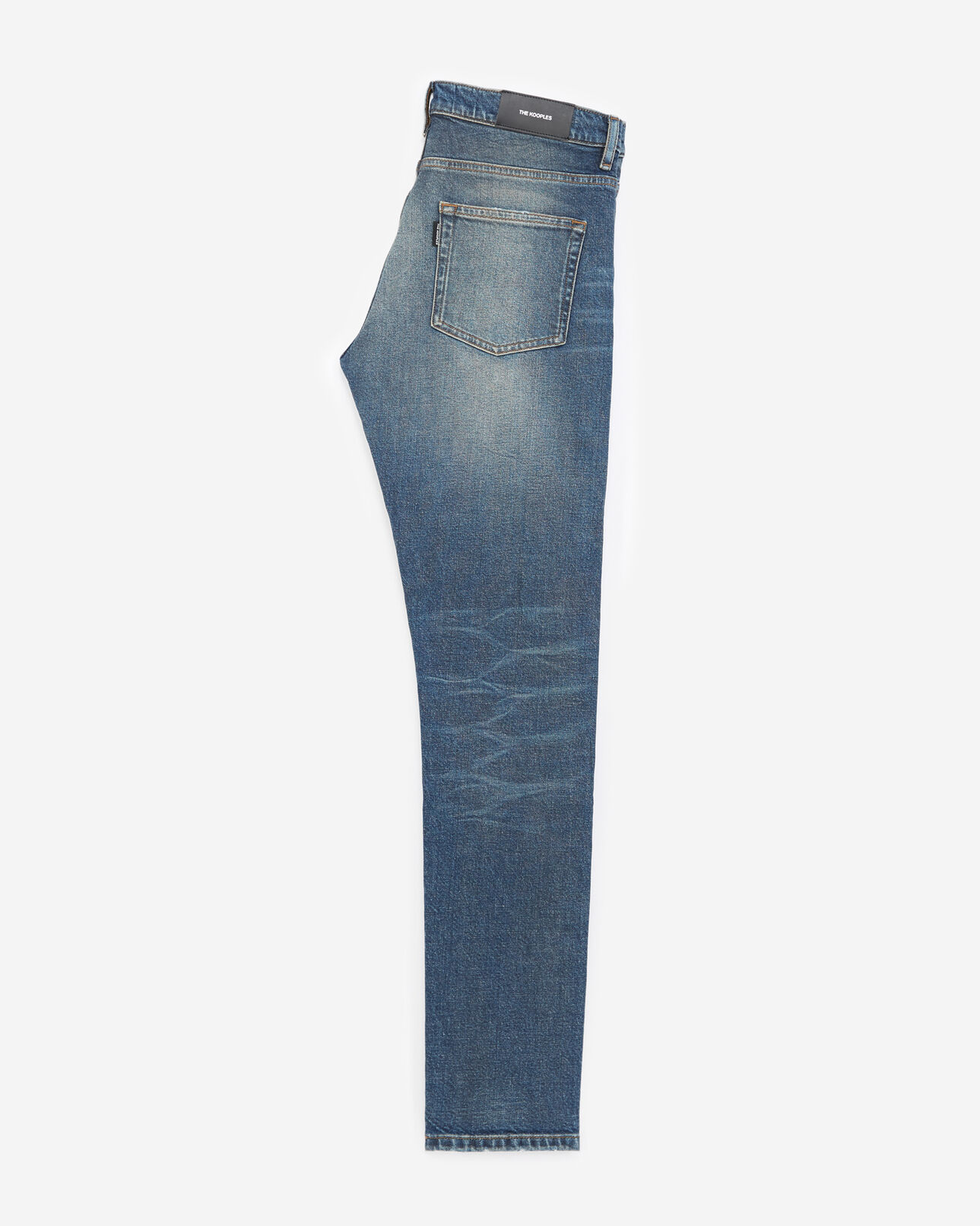 The Kooples HERREN BLUE DENIM blaue schmal geschnittene jeans