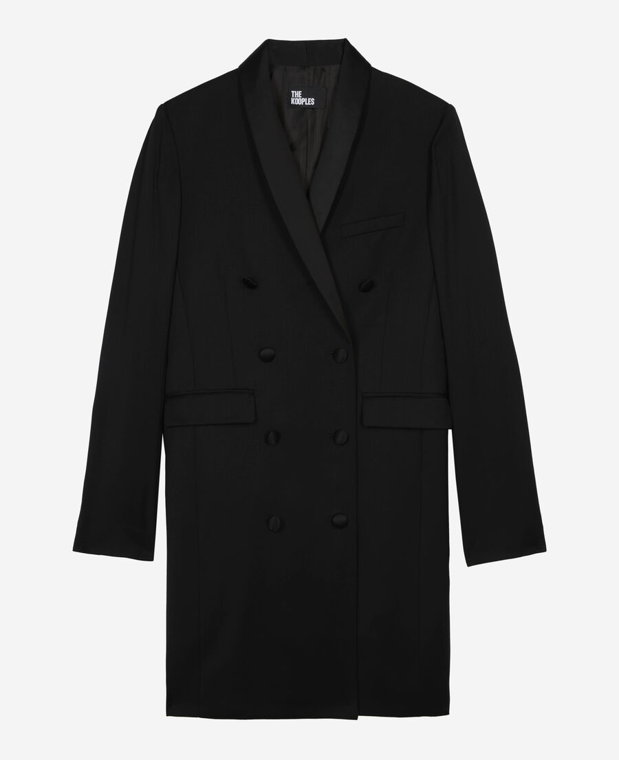The Kooples F BLACK short black wool tailored dress