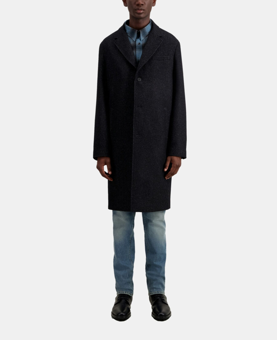 long black coat in wool blend