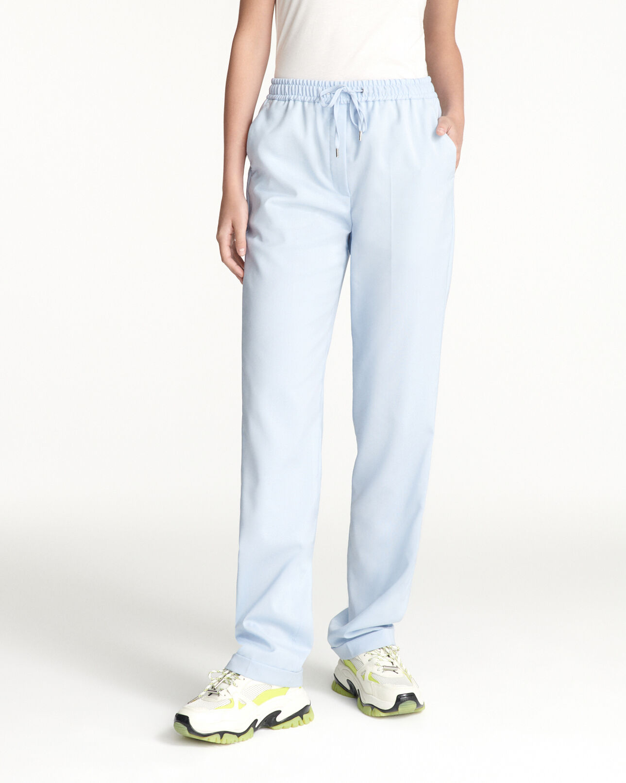 The Kooples MIXED WHITE - YELLOW white sneakers with platform sole