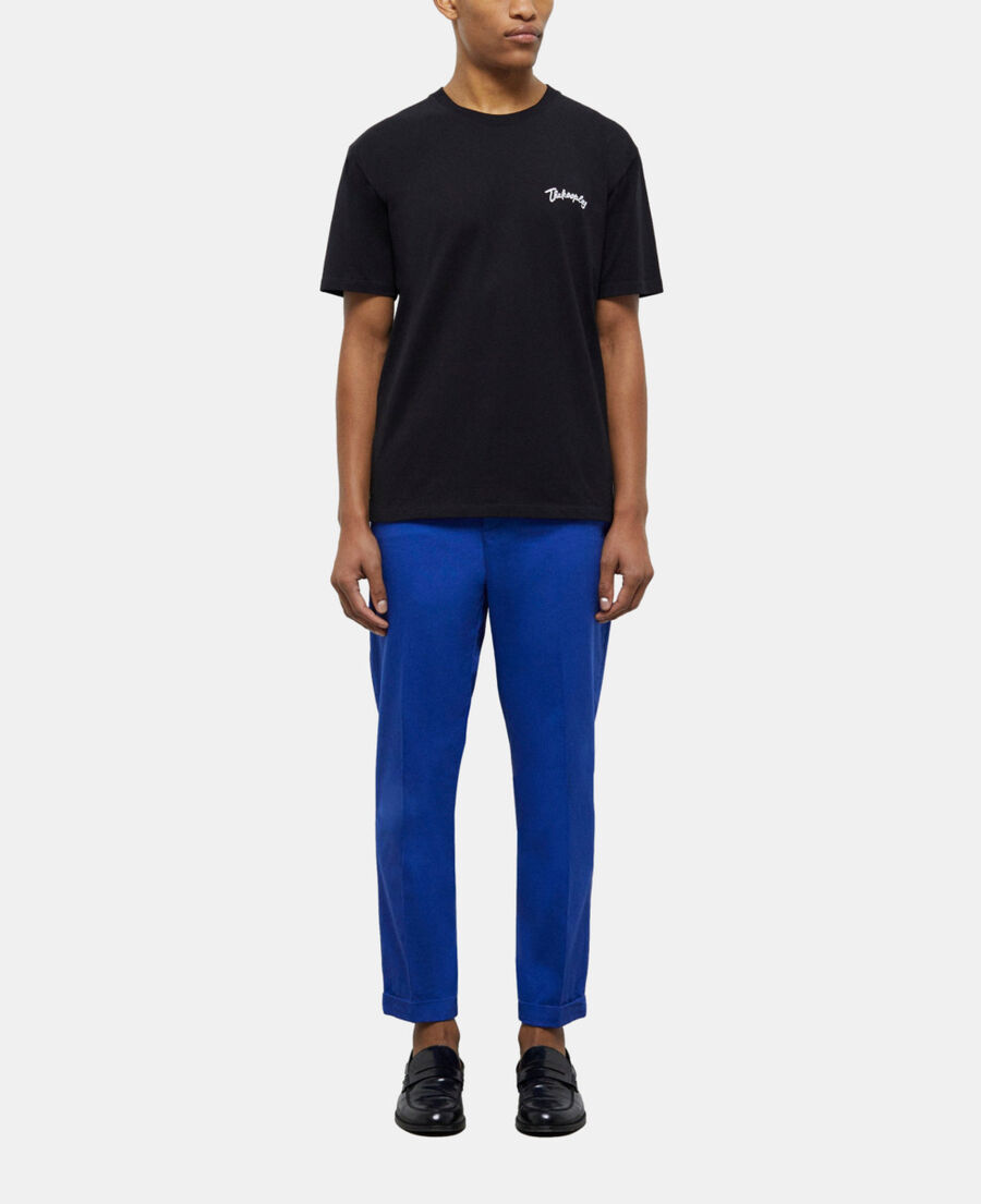 The Kooples HERREN BLACK schwarzes t-shirt herren mit stickereien