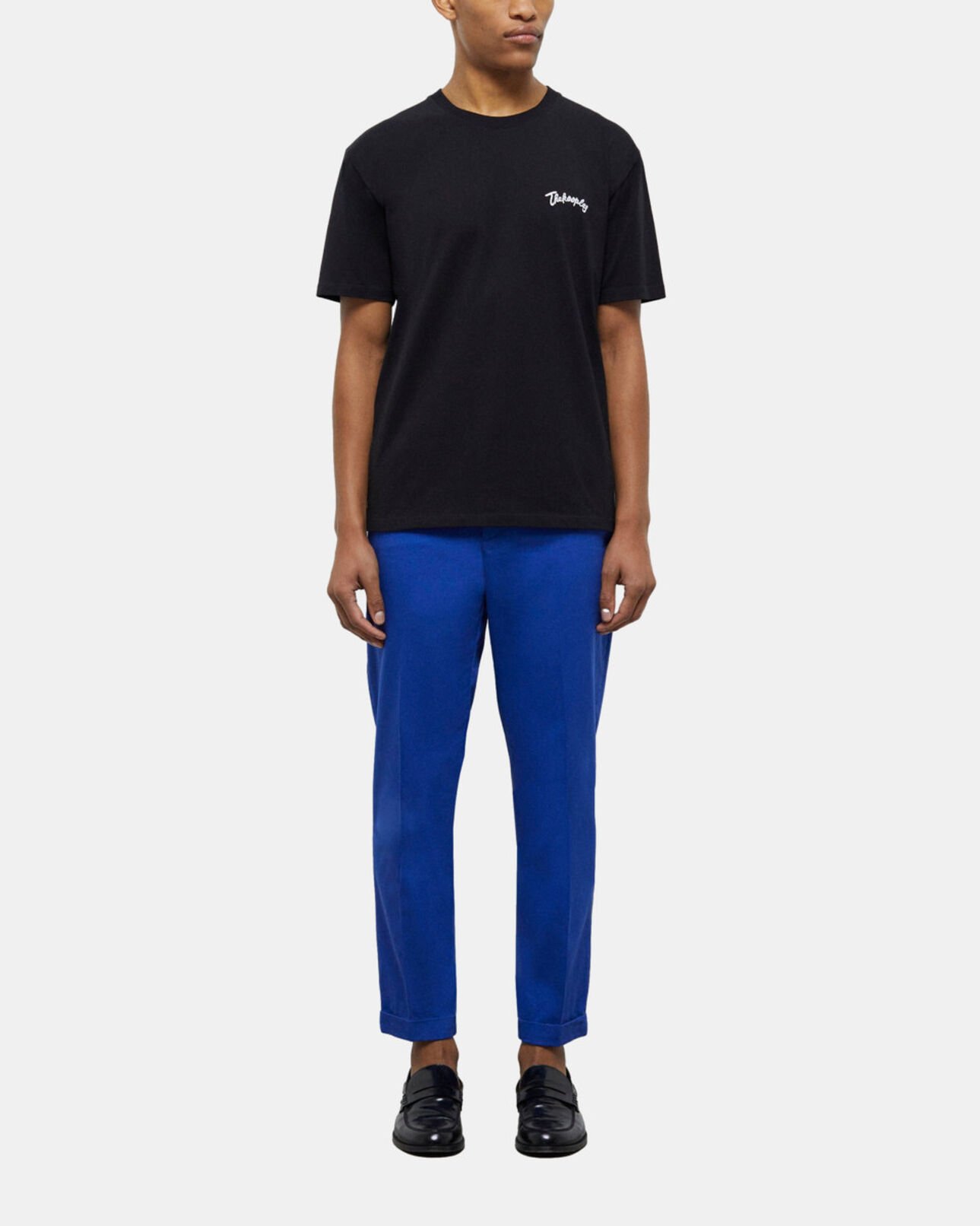 The Kooples HOMME BLACK t-shirt homme noir avec broderies