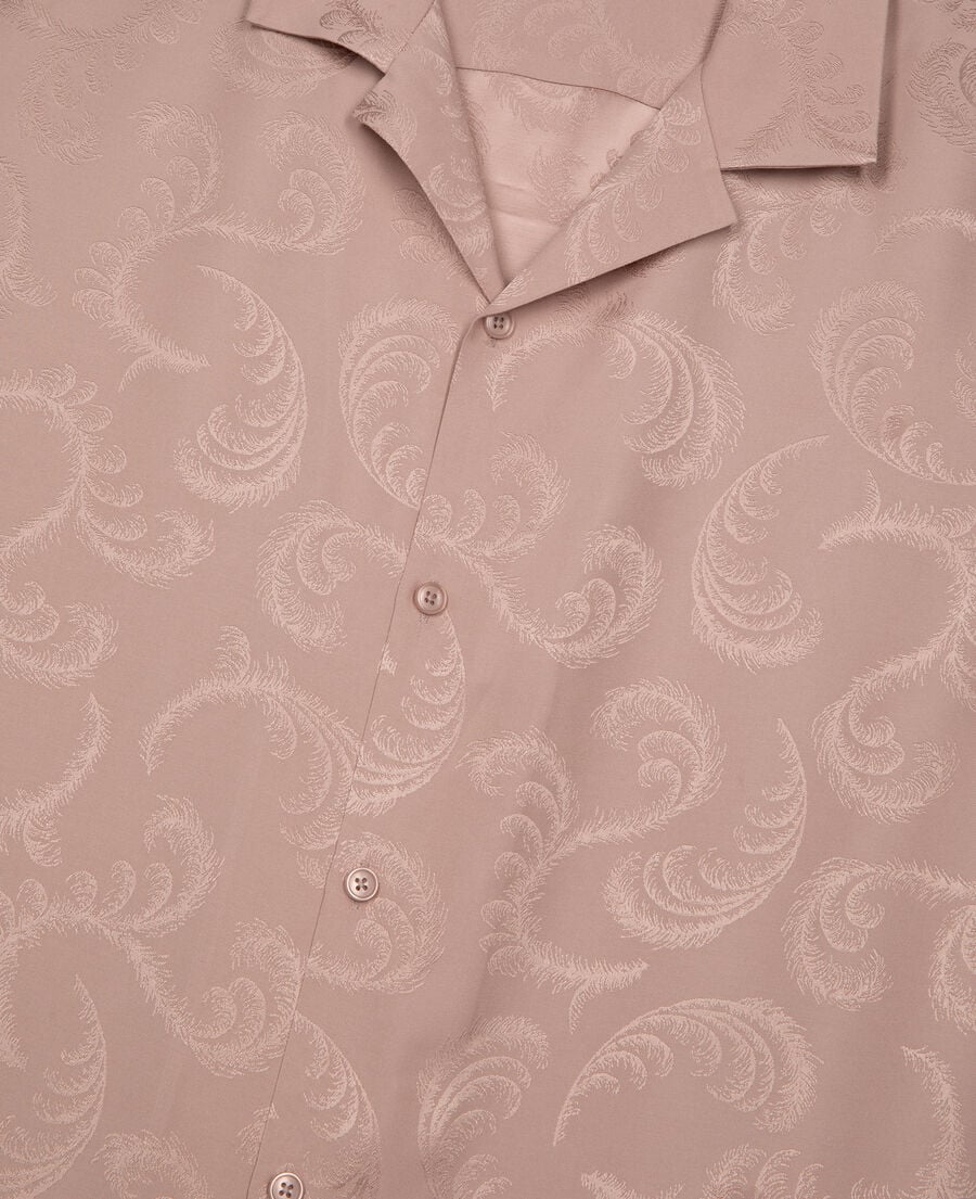 The Kooples MEN LILA short-sleeved pink jacquard shirt
