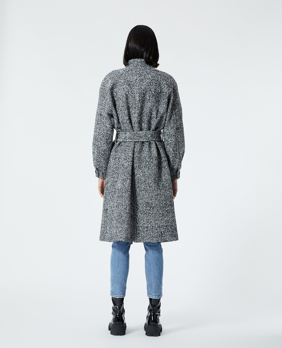 Manteau laine col montant 2025