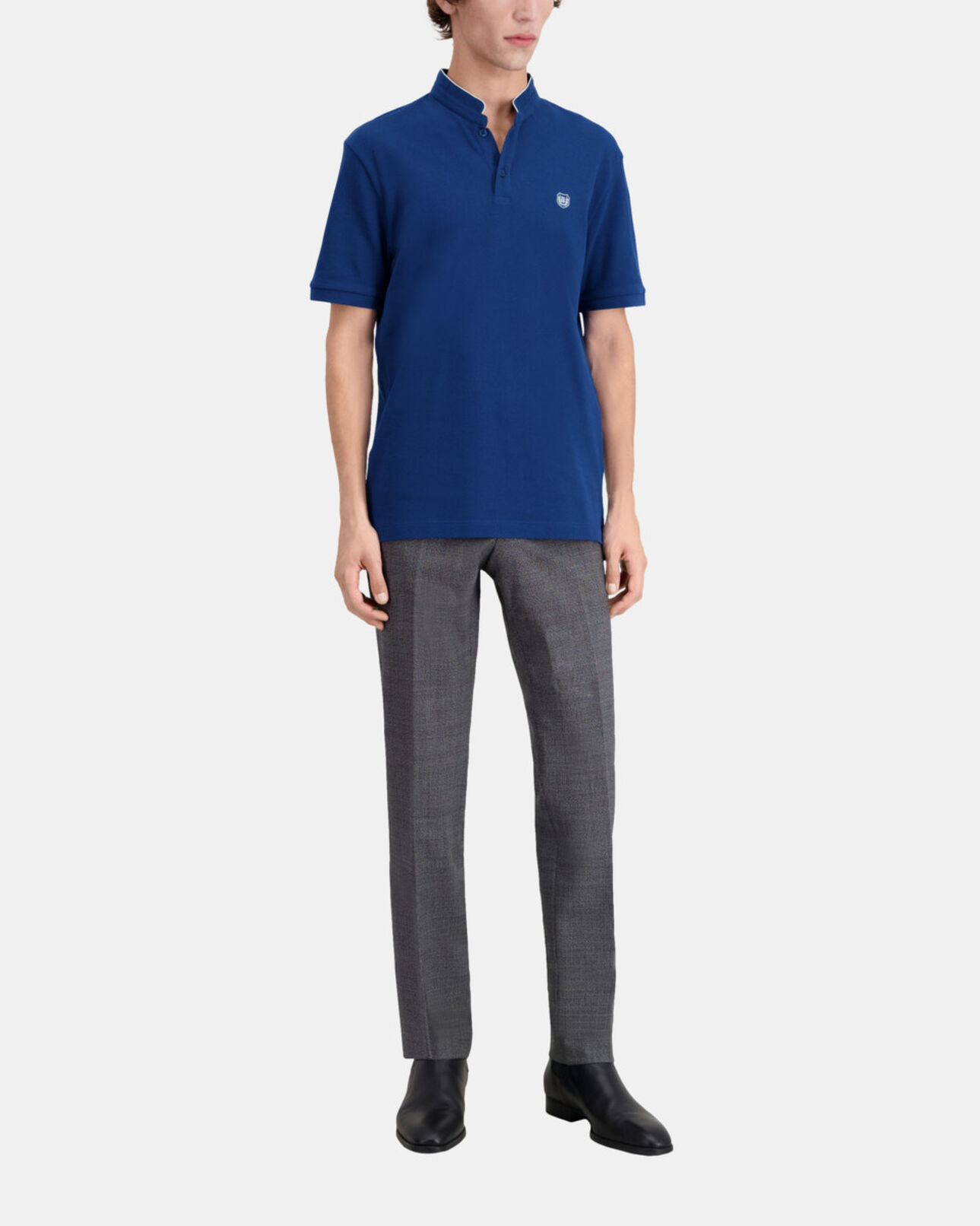 The Kooples HOMME ROYAL BLUE - DARK NAVY polo bleu marine en coton
