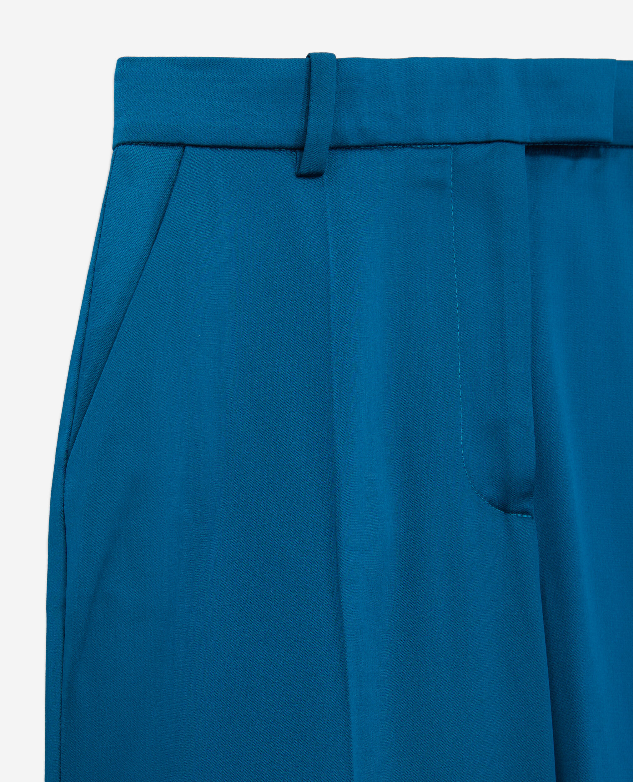 Blaue Anzughose aus Satin, DEEP BLUE, hi-res image number null