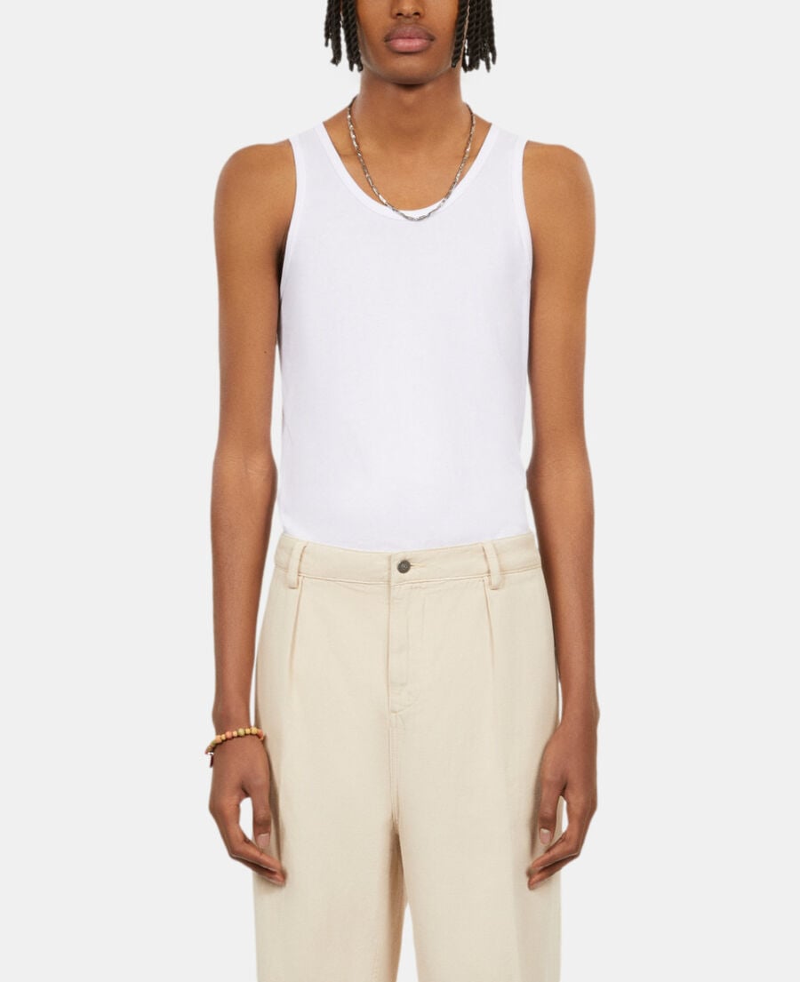 The Kooples HOMME BEIGE pantalon droit avec pinces beige