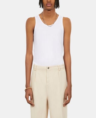 The Kooples HOMME BEIGE pantalon droit avec pinces beige