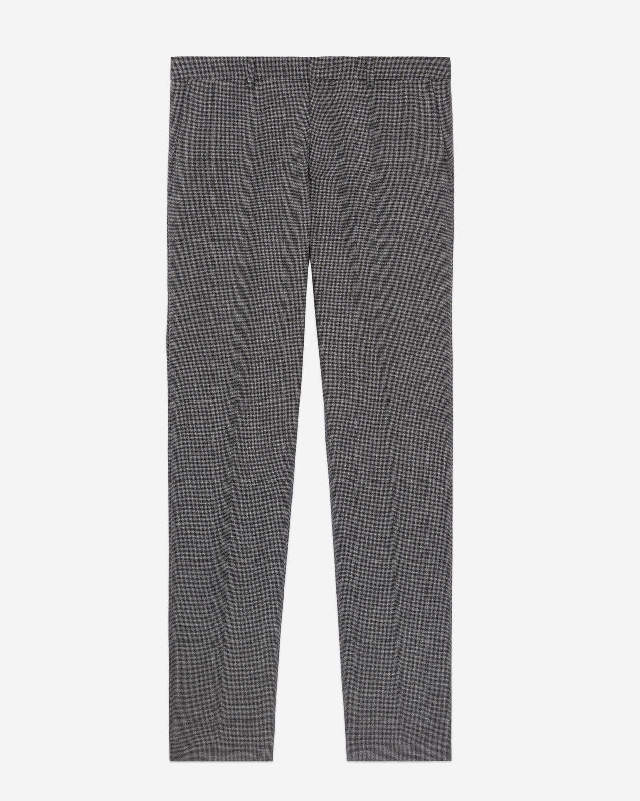 The Kooples HOMBRE BLACK-ECRU pantalón traje negro lana micromotivos
