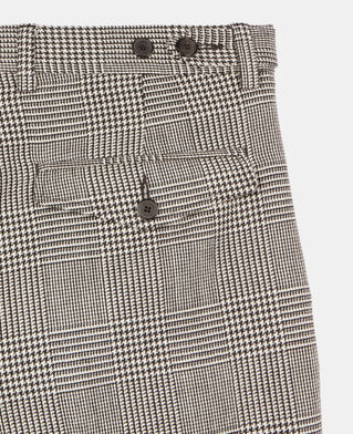 The Kooples HOMME BLACK WHITE pantalon de costume en laine pied de poule noir et blanc